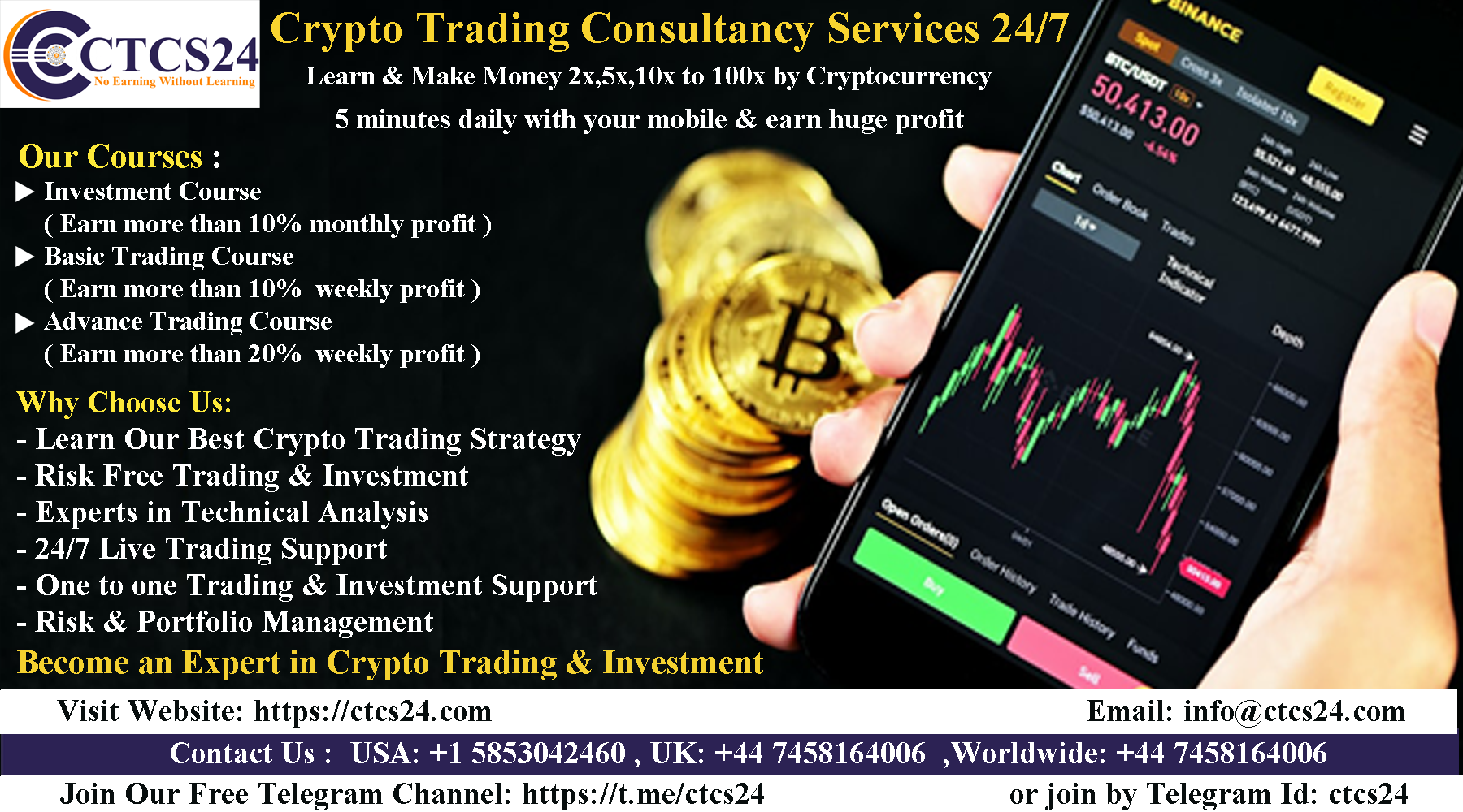 Crypto Trading Consultancy Services 24/7: No Earning Without Learning